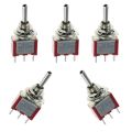 New 5 x Mini Momentary (On)Off(On) Toggle Switch Model Railway SPDT 12V,silver