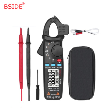 BSIDE ACM91 Digital AC/DC Current Clamp Meter Auto-Range Car Repair TRMS Multimeter Live Check NCV Frequency Capacitor Tester