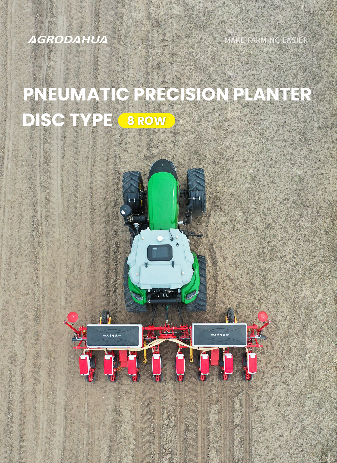 8-row disc pneumatic precision seeder