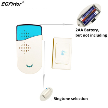 Wireless Doorbell Gate Alarm Doorbell Stable Sensitivity Smart Home Battery Chime Doorbell Intercom System 12 Tune Songs