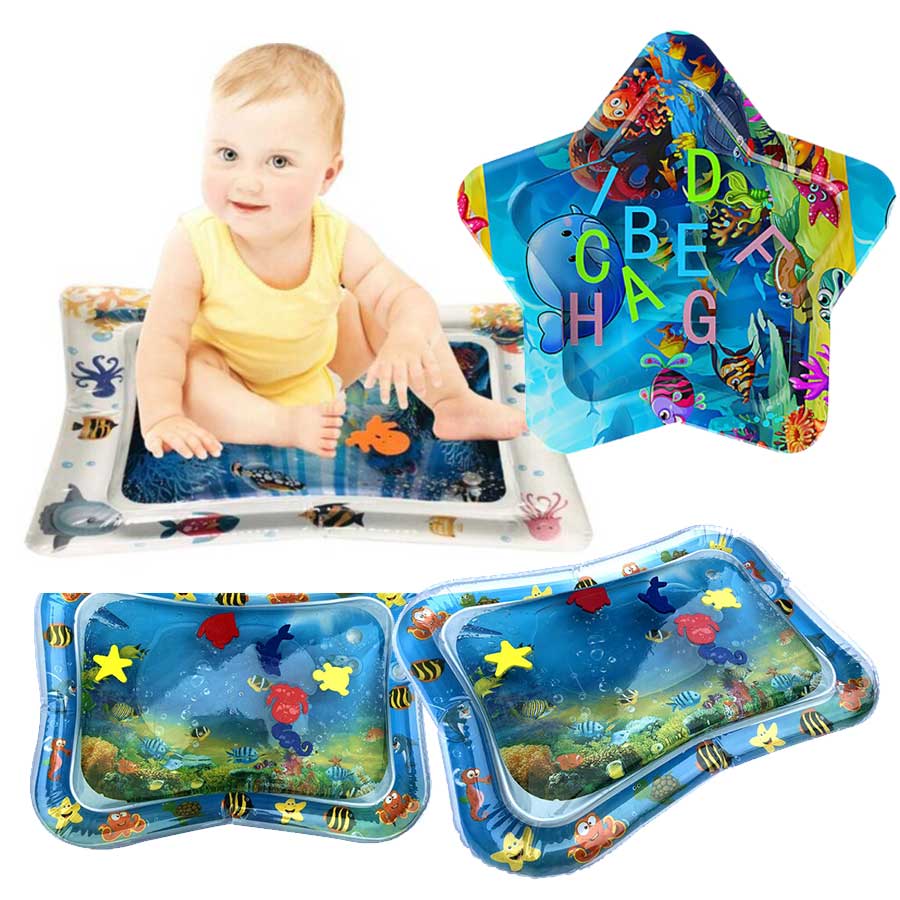Baby Water Play Mat Tummy Time Toys For Newborns Playmat PVC Toddler Fun Activity Inflatbale Mat Infant Toys Seaworld Carpet