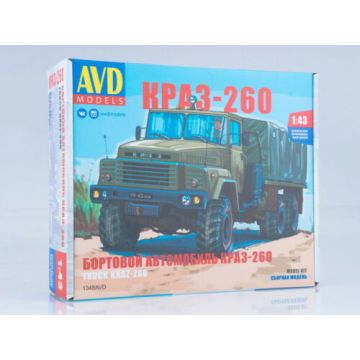 AVD Models 1/43 TRUCK KRAZ 260 Unassembled Kit diecast 1348AVD