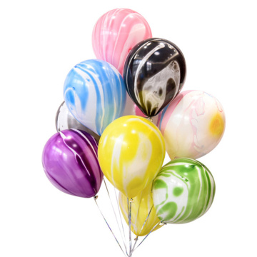 10pcs Agate latex balloon Painting Colorful Cloud Air Balloon Wedding Birthday Party Decoration Globos kids toys baby shower