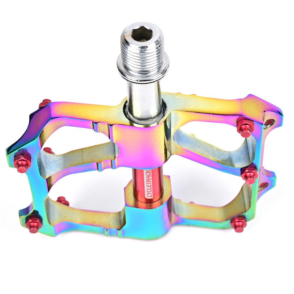 1 Pair Colorful K11 Bicycle Pedal Folding Mountain Road Bike Pedal Bicycle Accessories Anti-slip Bike Pedal Cycling Part