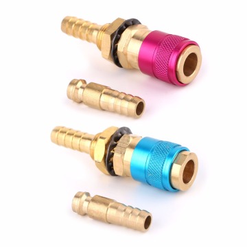 Drop Wholesale Water Cooled Gas Adapter Quick Connector Fitting For TIG Welding Torch +8mm Plug Dropshipping