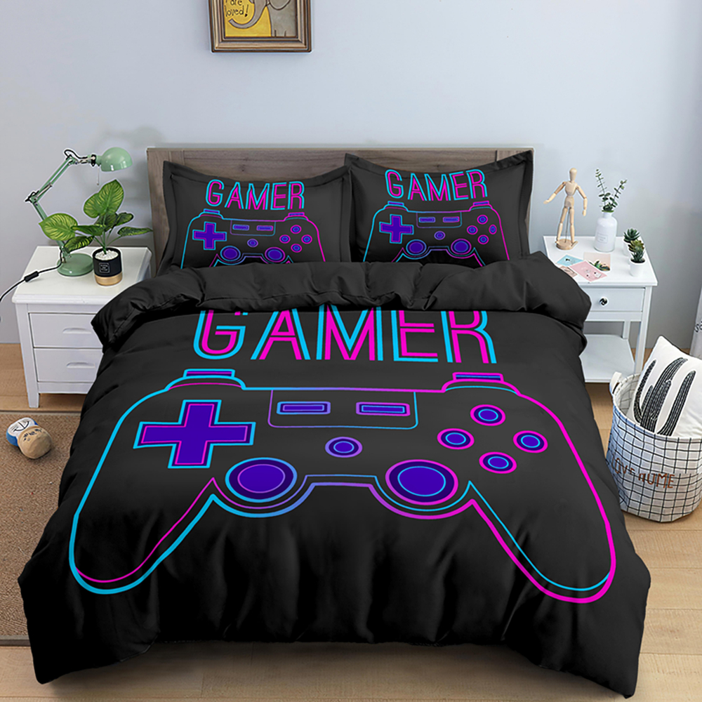 Fashion 3D Print Gamer Duvet Cover Cartoon Bedding Sets Kids Boys Girls Bed Set 2/3 Pcs Quilt Comforter Covers Home Textile