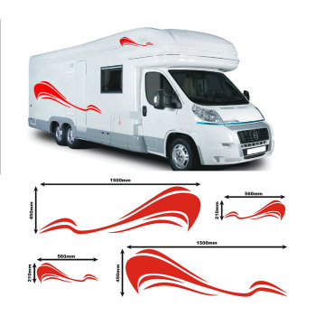 new MOTORHOME VINYL GRAPHICS STICKERS DECALS SET CAMPER VAN RV CARAVAN f-004