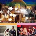 16 Patterns Christmas LED Projector Light New Year Laser Snowflake Projection Stage Light Waterproof Home Garden Lawn Lamp