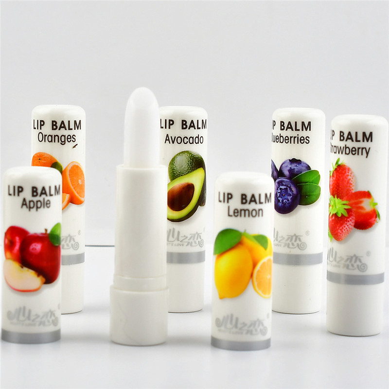 Dropship 1Pc Natural Fruit Extract Lip Balm Petroleum Jelly Colorless Anti-Cracking Moisturizing Avocado Lip Balm Dry Lip Care