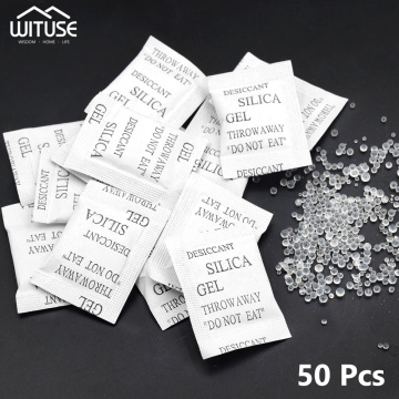 50/100/200 Packs Non-Toxic Silica Gel Desiccant Damp Moisture Absorber Dehumidifier For Room Kitchen Clothes Food Storage