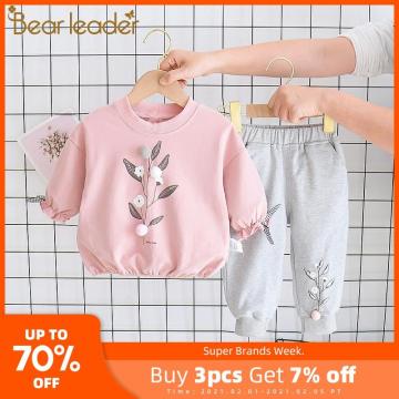 Bear Leader Baby Boy's Clothes Cotton Suit Cartoon Baby Girl's Clothes Toddler Girl Fall Clothes Casual Girls Boys Clothing Set