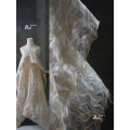 Layer cotton line water texture soft gold yarn cloth designer fabric for patchwork bazin riche getzner tissus telas por metros