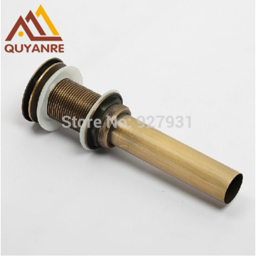 Free Shipping Antique Bathroom Brass Pop Up Sink Drain Brass Pop-up Drain Without Overflow