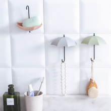 3 pcs Creative Hook Umbrella Shape Wall Mount Hook Key Holder Storage Stand Hanging Hooks For Bathroom Kitchen Door Decor Home