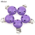 5Pcs/Lot Baby Garment Clip Metal Wood Baby Clip Holders Clasps Round Shape Clasps Suspender Garment Accessories 29x45mm