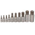 10 Pcs XZN 12 Point Triple Square Spline Bit Socket Set Tamper Proof with Case