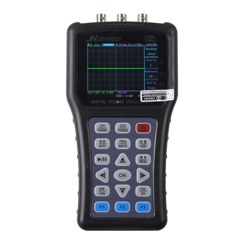 Handheld digital oscilloscope 2 channels Portuguese Russian Spanish 100mHz probe JDS6052S signal generator portable oscilloscope