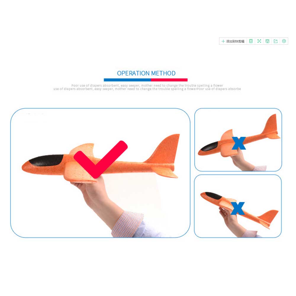 Ultra-light Hand Throwing Plane Model Foam Aircraft Outdoor Fun Sports EPP Foam Hand Throw Airplane Outdoor Launch Glider Plane