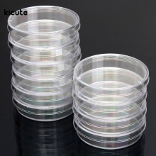 10Pcs Polystyrene Sterile Petri Dishes Bacteria Culture Dish 55x15mm for Laboratory Medical Biological Scientific Lab Supplies