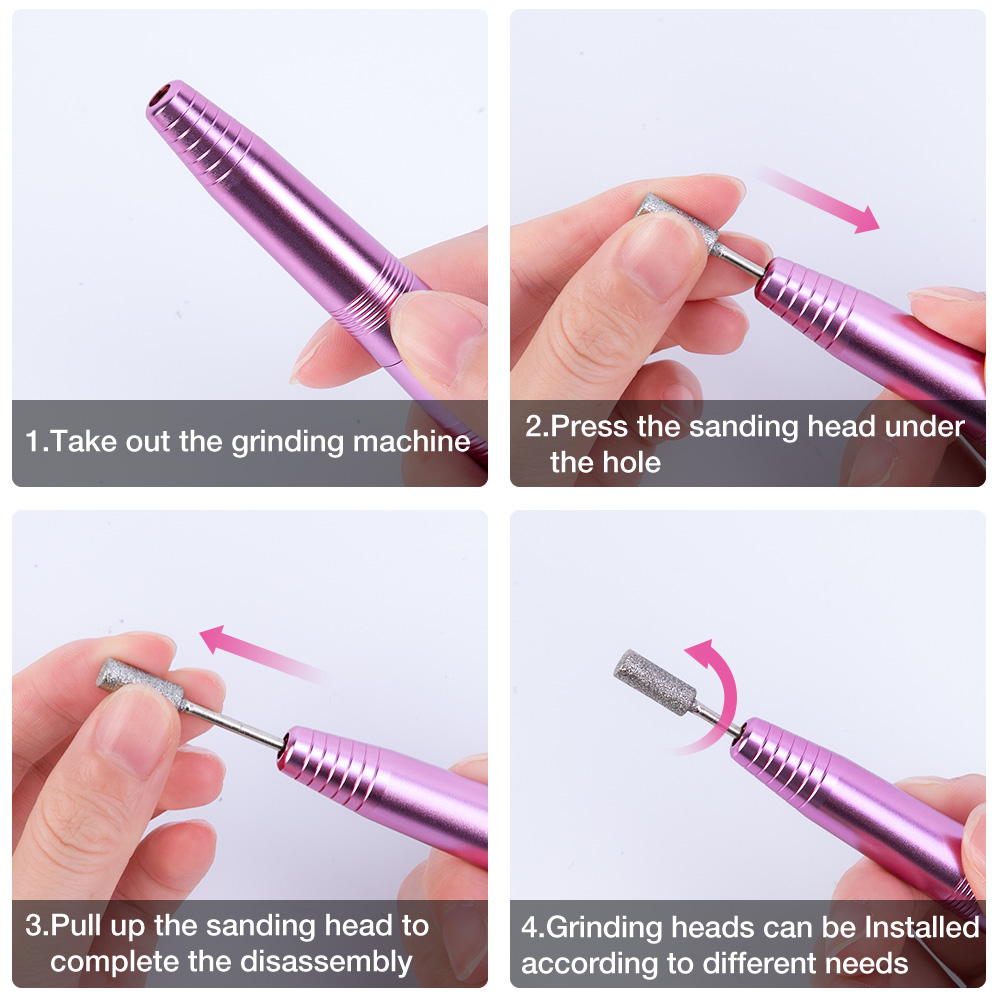 1 Set Portable Electric Nail Drill Machine Manicure USB Charging Pro Mini Nail Polisher Grinder Pedicure Manicure Tools