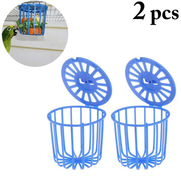 2PCS Creative Multi-Purpose Cage Hanging Toys Bird Fruit Vegetable Feeder Basket Parrot Feeder Pet Feeding Supplies Dropshipping