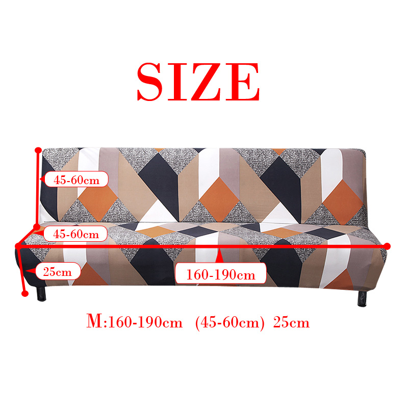 Armless Sofa Bed Cover Universal Folding Modern seat slipcovers stretch covers cheap Couch Protector Elastic Futon Spandex Cover