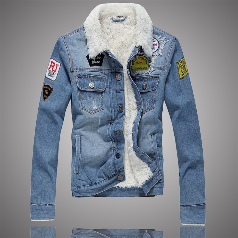 Men Jean Jacket 2020 New Fashion Denim Jacket Mens Fleece Lined Coat Winter Warm Clothing Vintage Cowboy Jackets Coats