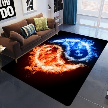 Music Living room 3D printed carpet Guitar drum rug for kids room abstract flame carpet bedroom living room anti-slip floor mat