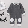 Newborn Infant Baby Girls Long Sleeve Romper Fashion Jumpsuits Patchwork Ribbed for Toddler Infant Baby Girls