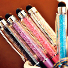 Crystal Ballpoint Pen Touch Screen Stylus Pen Useful 2 in 1 Design Tablet Pen For Pad Phone Smart Phone