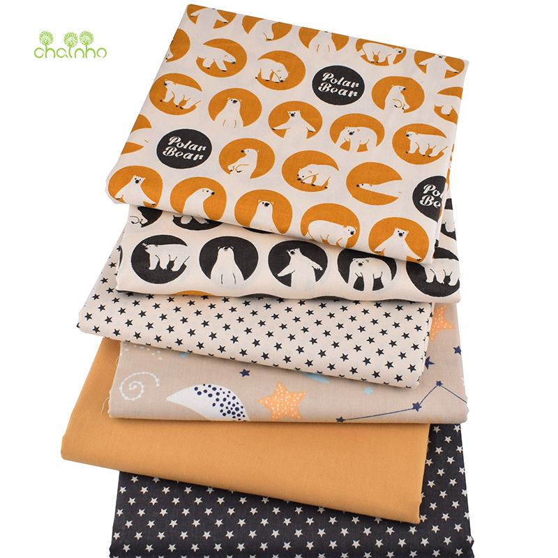 Chainho,6pcs/ Lot,Bears Series,Printed Twill Cotton Fabric,Patchwork Clothes For DIY Sewing Quilting Baby&Child Material,40x50cm