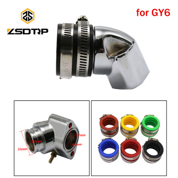 ZSDTRP 27mm Carburetor Boot Intake Manifold For GY6 125cc 150cc 4T Engine Scooter ATV Go Kart