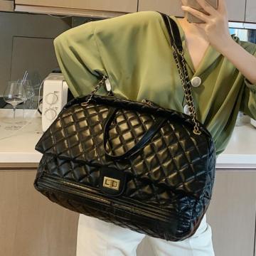Lattice Large Tote bag 2020 New High quality PU Leather Women's Designer Handbag High capacity Shoulder Messenger Bag Travel Bag