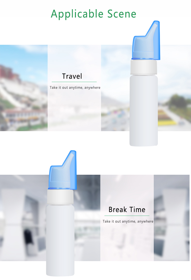 70ML Nasal Spray Bottle Empty Bottle Portable Travel Nose Nasal Dust Packed Bottles Easy Operate Health Cleaning Tools Wholesale