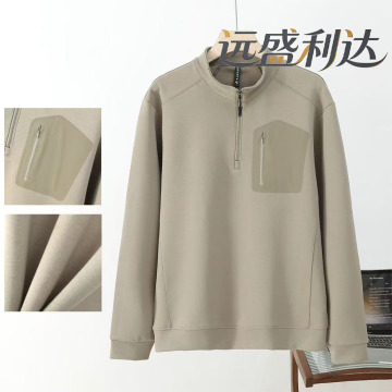 Dynamic Cotton Stand Collar Zip Jacket for Men