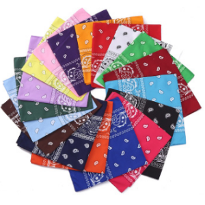 Custom Printed Cotton Paisley Bandana