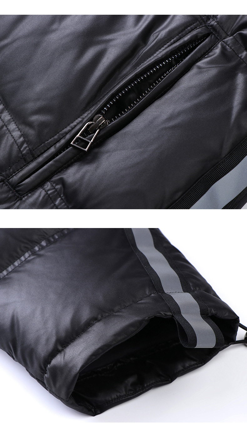 Hood Zipper Long Down Coat