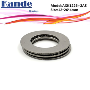 AXK1226 + 2AS 1PC Thrust Needle Roller Bearing With Two AS1226 Washers 12*26*4 mm Plane Thrust Needle Roller Bearing