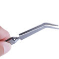 1Pc Nail Art Tweezers Stainless Steel Cross Action Tweezers Multifunctional Shaped Nail Clip Manicure Curve Nipper Nail Tools