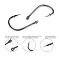 Sfit 100Pcs Fishing Hooks Set Carbon Steel Single Circle Fishing Hook Fly Fishing Jip Barbed Carp Hooks Sea Tackle Accessories