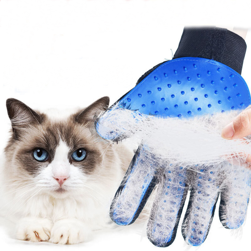 Pet bath gloves Remove dirt massage fingers silicone gloves cats dogs cleaning products Pet massage gloves grooming hair .