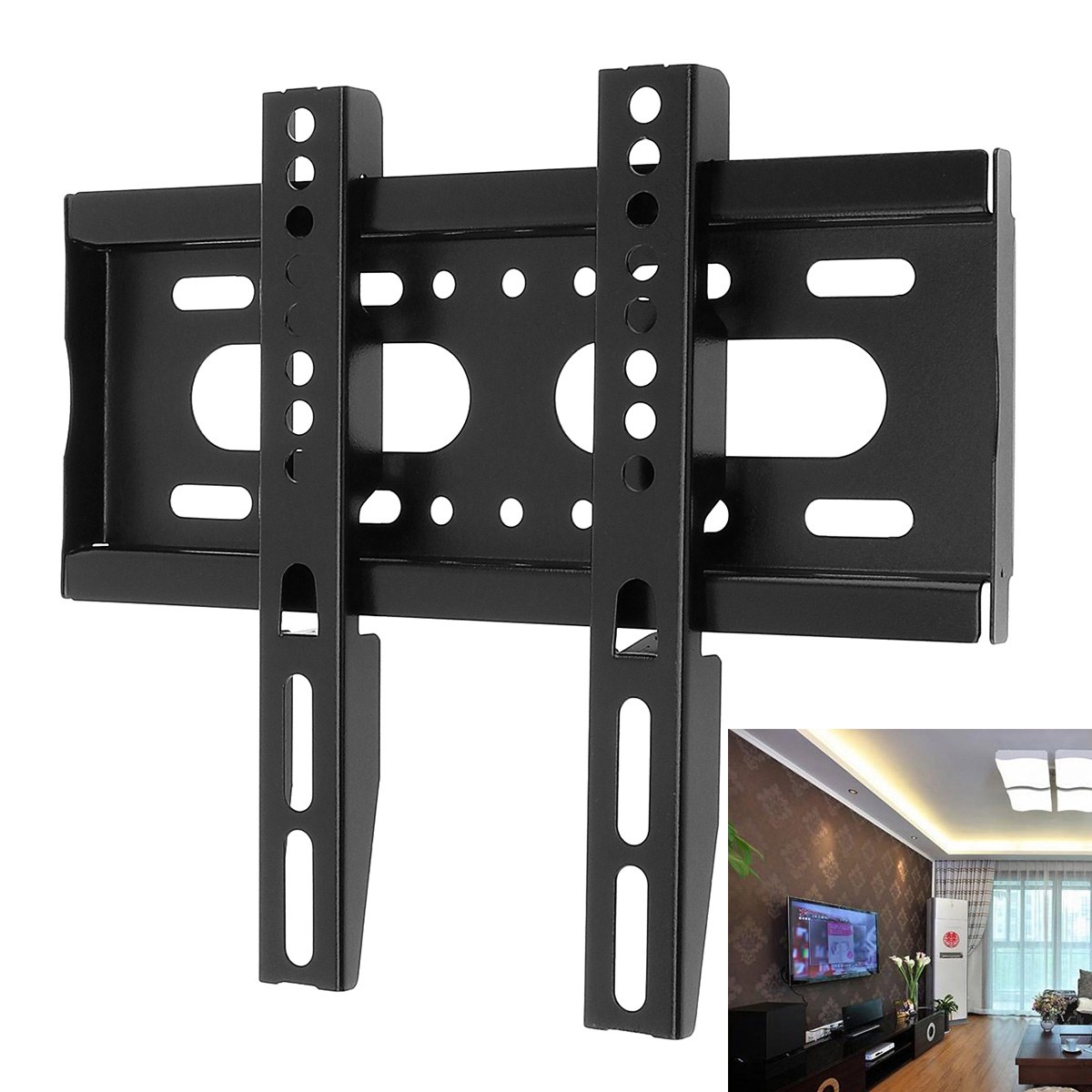 1 Pc Universal 25KG TV Wall Mount Bracket Fixed Flat Panel TV Frame Fixed Type Fit for 14 - 42 Inch LCD LED Monitor Flat Panel