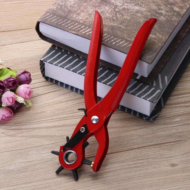 2/2.5/3/3.5/4/4.5MM 5 Hole Size Sewing Leather Belt Hole Punches Pliers Hook Clamp Punch Size For Punching Hole Forceps
