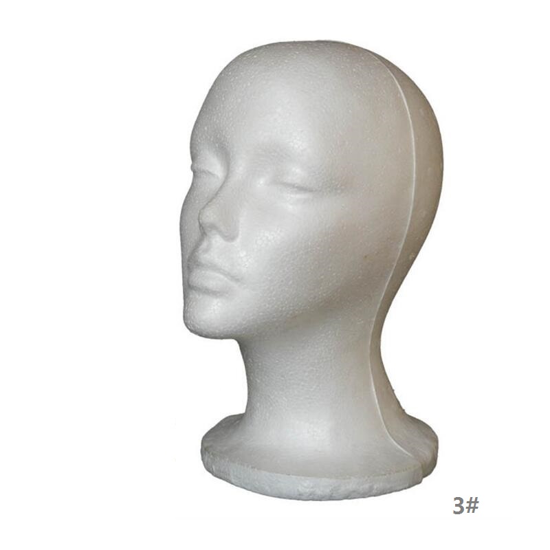 white Foam wig display prop Mannequin Wig Head Display Hat Cap Wig Holder Styrofoam Foam Head wig stand