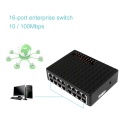 16 Ports 10/100Mbps Network Switch Fast Ethernet LAN RJ45 Vlan Hub Desktop PC Switcher EU Plug