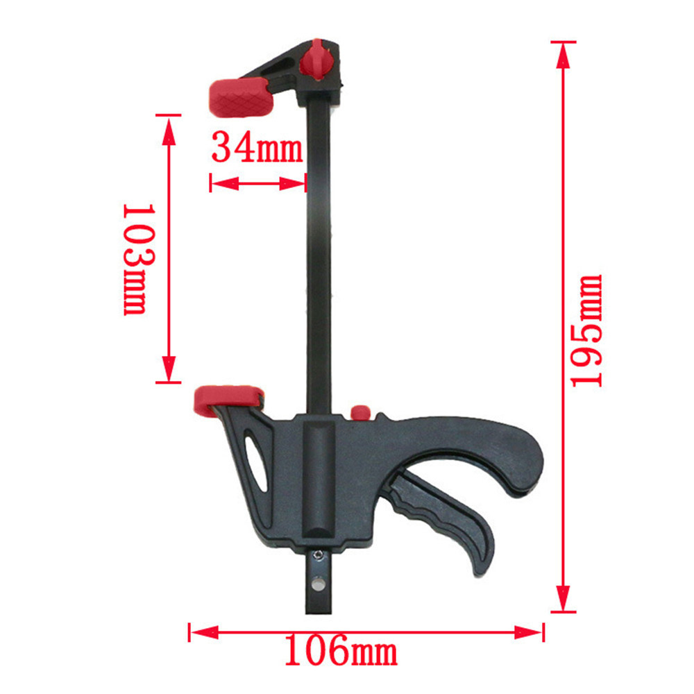 Tools Fixed Clip 4-Inch Ratchet Release Squeeze Bar Clamp Clip Kit Spreader Gadget Tool DIY Hand Woodworking F Clamp Tool Parts