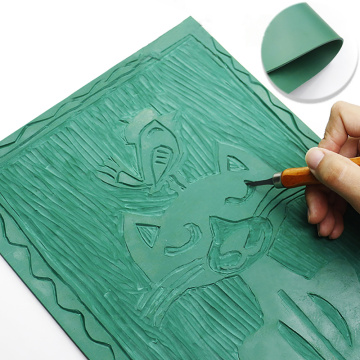 Carving Rubber Plate Children Carving PVC Rubber Beginner Board Printing Ink Plate Frosted Carving Rubber Plank Rubber Sheet