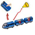 RC Electric Train Track Railway Toys Set Kid Diecast Slot Toy Car Connected with Wooden Railway Track Present Toys for Children