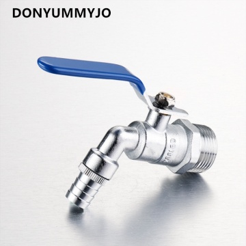 1pc Brass Chrome Finished Ball Valve Faucet Core Thread DN15/DN20 Bibcocks Tap Accessories