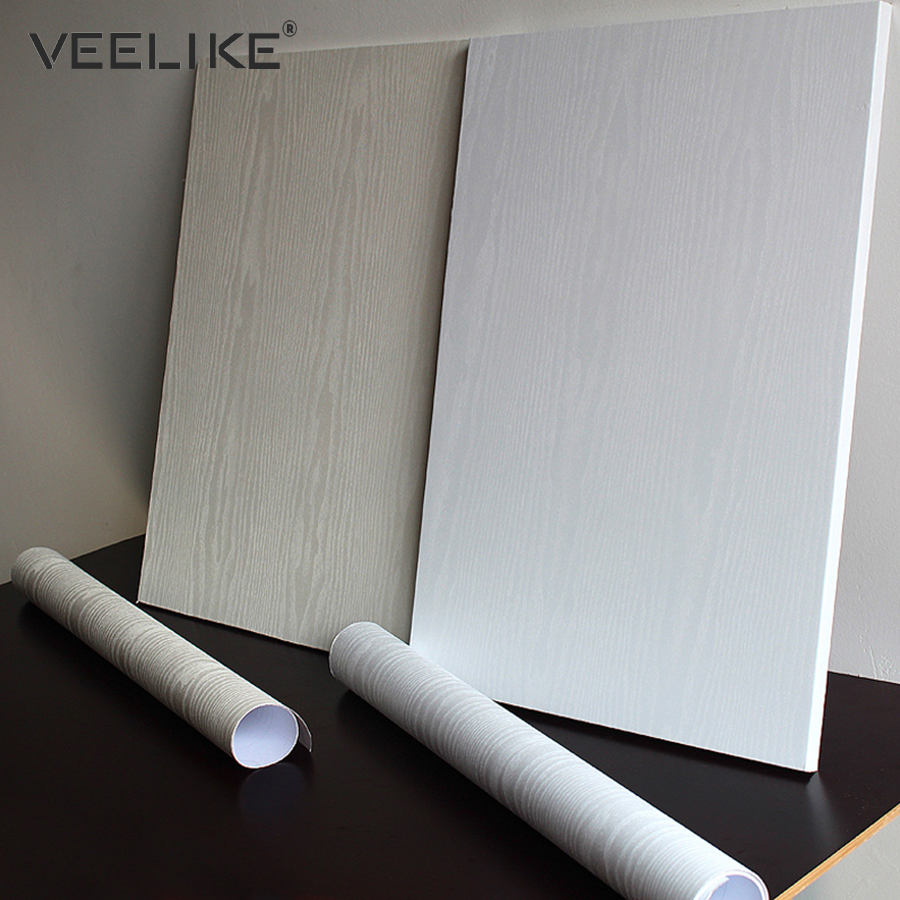 PVC Waterproof Wood Grain Self adhesive Wallpaper for Kitchen Cabinets Door Wardrobe Shelf Liner Adhesive Vinyl Contact Paper